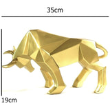 Resin Geometric Bison