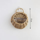 Wall Hanging Natural Wicker Flower Basket Flower Pot
