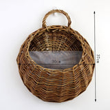 Wall Hanging Natural Wicker Flower Basket Flower Pot
