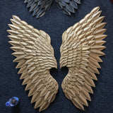New Arrival Creative  Abstract  Retro Wing Wall Sculpture Decoration Figurine Decorative Metal Statue TV Background Xmas Gift