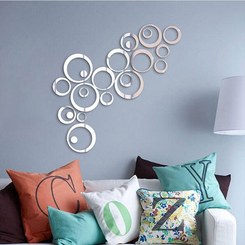 24pcs Acrylic DIY decorative mirror