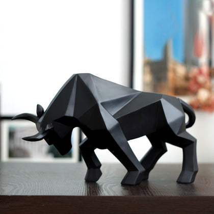 Resin Geometric Bison