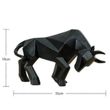 Resin Geometric Bison