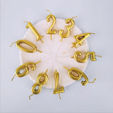 Gold Silver Number Candles