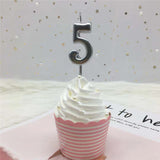 Gold Silver Number Candles