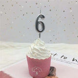 Gold Silver Number Candles