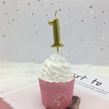 Gold Silver Number Candles