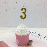 Gold Silver Number Candles