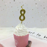 Gold Silver Number Candles